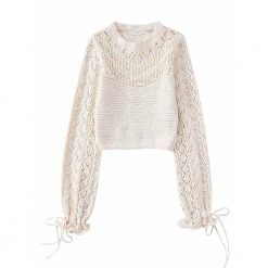 Boho Chic Clothing Sweet Slim Crochet Knitted Pullover Sweaters