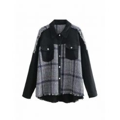 Boho Chic Clothing PLAID PATCHWORK JACKET