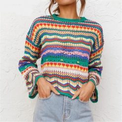 Boho Chic Clothing CASUAL BEACH O-NECK KNITTED SWEATER